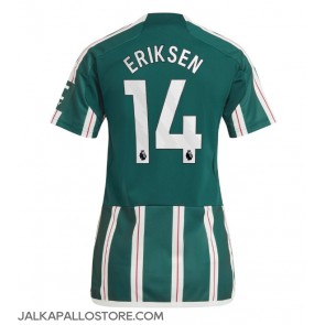 Manchester United Christian Eriksen #14 Vieraspaita Naisten 2023-24 Lyhythihainen